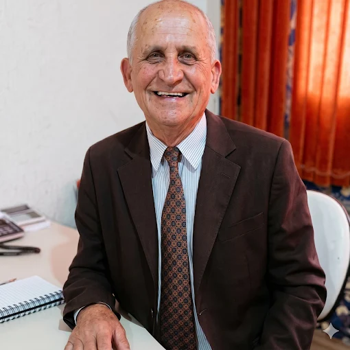 Dr. Gilvandi, advogado tributarista especialista em direito tributário, sorrindo em seu escritorio