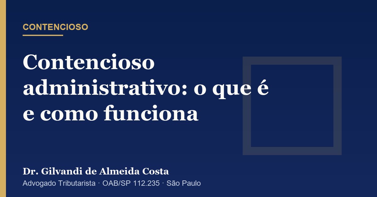Capa do artigo sobre contencioso administrativo