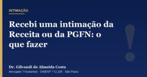 Capa do artigo sobre intimação da Receita Federal